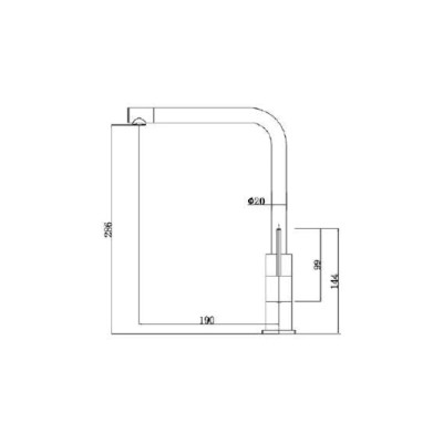 Смеситель кухонный Fabiano FKM 51 SS Inox