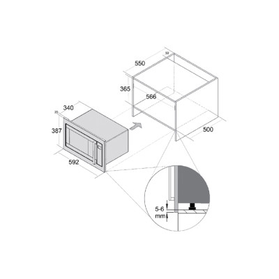 Микроволновая печь встраиваемая Fabiano FBM 2602G White