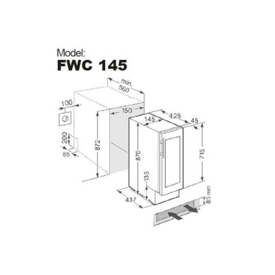 Винный шкаф Fabiano FWC 145 Black