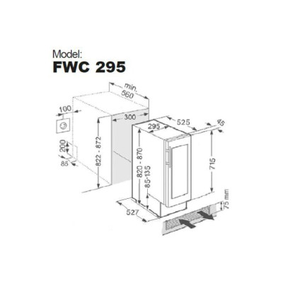 Винный шкаф Fabiano FWC 295 Black