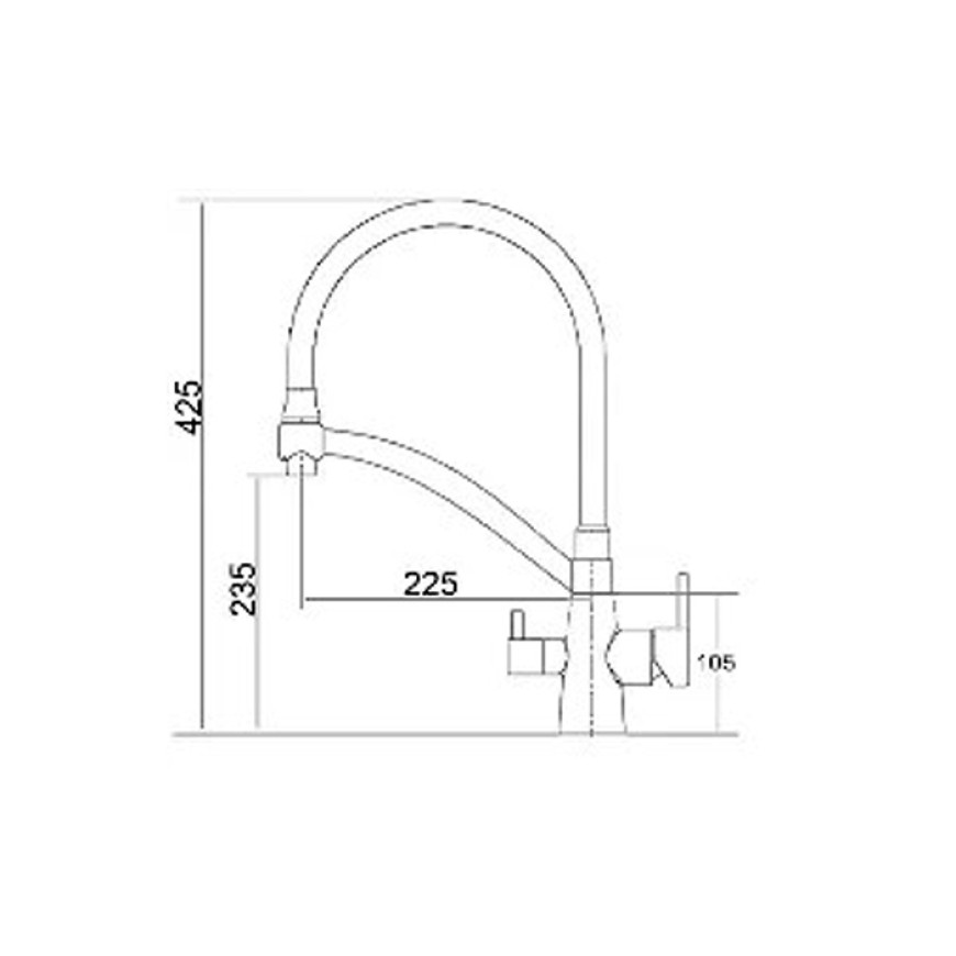 Змішувач кухонний Fabiano FKM 3110 Black Steel