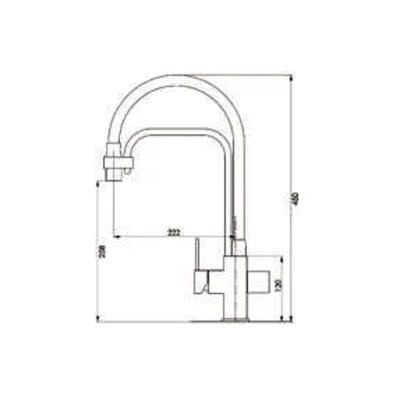 Смеситель кухонный Fabiano FKM 3111 Black Steel