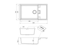 Кухонна мийка Fabiano Cubix 86x50 XL Titanium