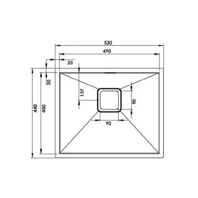 Кухонна мийка Fabiano Quadro 53 Nano Graphite