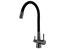 Смеситель кухонный Fabiano FKM 3126 SS Flex Nano Graphite