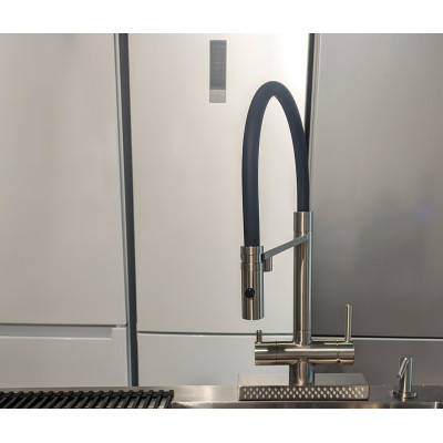 Смеситель кухонный Fabiano FKMC 3124 Inox (Cascad)