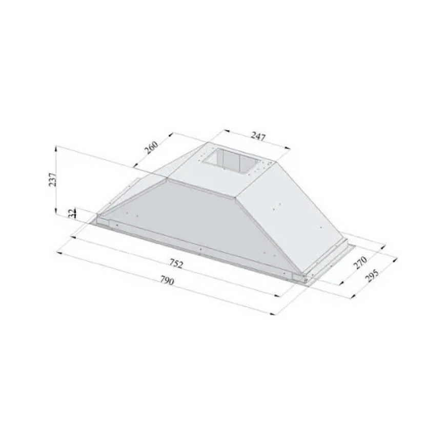 Витяжка кухонна Fabiano Box 90 Inox Premium