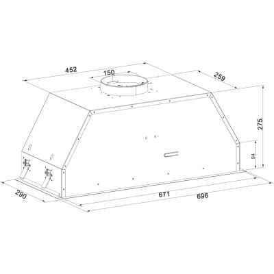 Вытяжка кухонная Fabiano BoxPro 70 Silent Inox