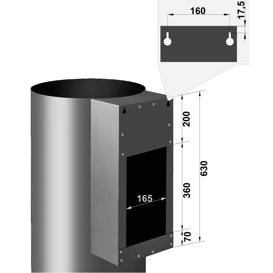 Витяжка кухонна Fabiano Cylindra 35 Silent Inox