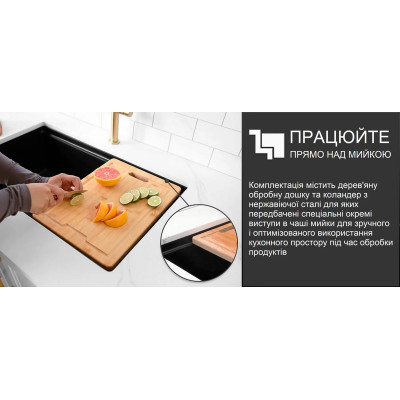 Гранитный кухонный моечный центр Fabiano Classic Center 68 Antracit