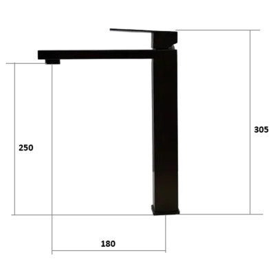 Змішувач для раковини Fabiano Cubo 40202 Graphite