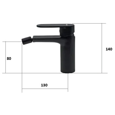 Змішувач для біде Fabiano Modena 10302 Graphite