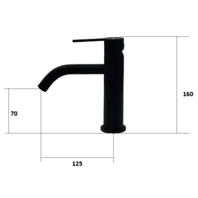 Змішувач для раковини Fabiano Nuova 50102 Graphite