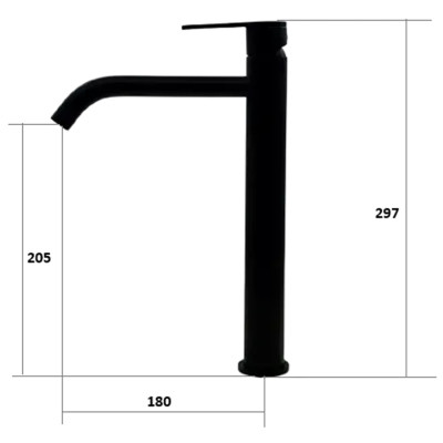 Змішувач для раковини Fabiano Nuova 50202 Graphite