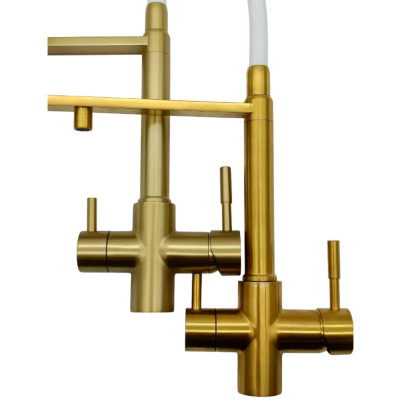 Смеситель кухонный Fabiano FKM 3143 Light Gold