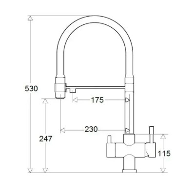 Смеситель кухонный Fabiano FKM 3143 Light Gold