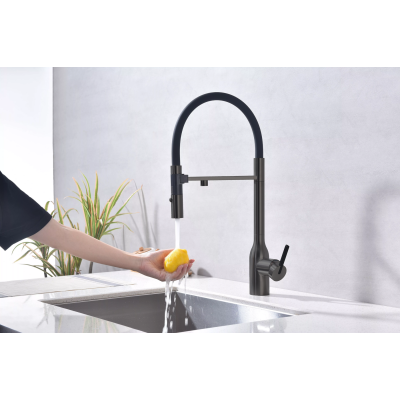 Смеситель кухонный Fabiano FKM 3129 Black Steel