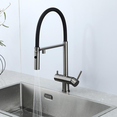 Смеситель кухонный Fabiano FKM 3130 Black Steel
