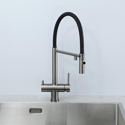 Смеситель кухонный Fabiano FKM 3130 Black Steel