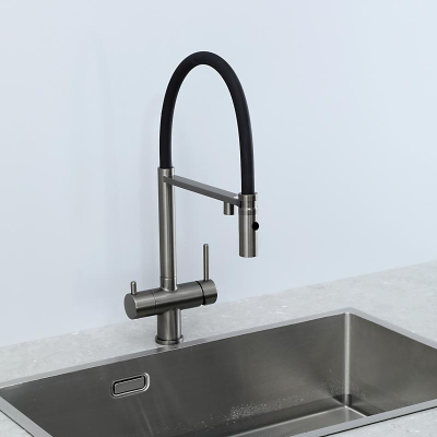 Смеситель кухонный Fabiano FKM 3130 Black Steel