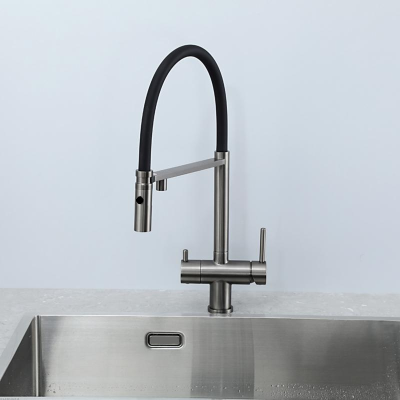 Смеситель кухонный Fabiano FKM 3130 Black Steel