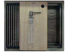 Кухонна мийка Fabiano Quadro Center 54 Celldecor Nano Graphite