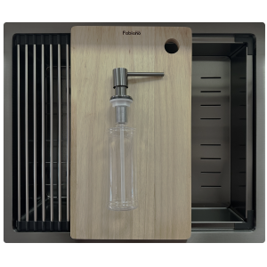 Кухонна мийка Fabiano Quadro Center 54 Celldecor Nano Graphite