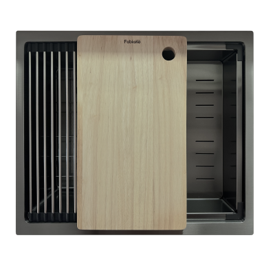 Кухонна мийка Fabiano Quadro Center 54 Celldecor Nano Graphite