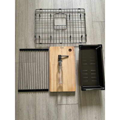 Кухонная мойка Fabiano TOP Center 57 Celldecor Nano Graphite