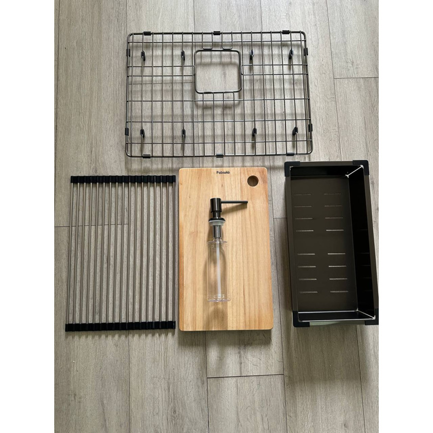 Кухонна мийка Fabiano TOP Center 57 Celldecor Nano Graphite
