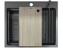 Кухонна мийка Fabiano TOP Center 57 Celldecor Nano Graphite