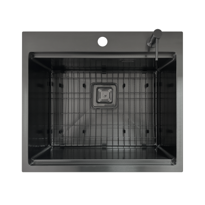 Кухонная мойка Fabiano TOP Center 57 Celldecor Nano Graphite