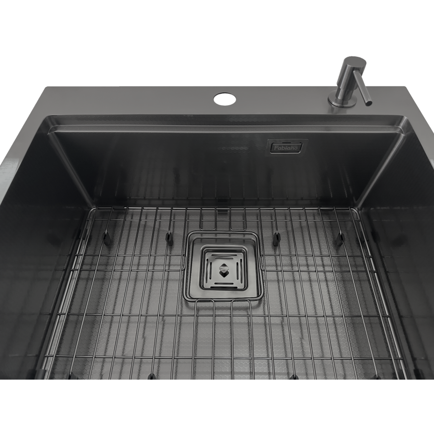 Кухонна мийка Fabiano TOP Center 57 Celldecor Nano Graphite