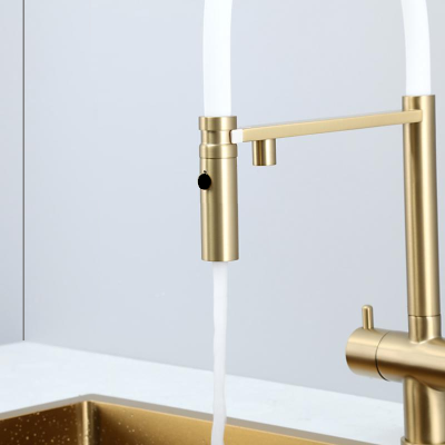 Смеситель кухонный Fabiano FKM 3130 Light Gold
