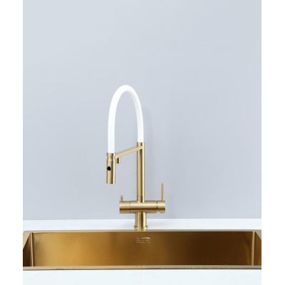 Смеситель кухонный Fabiano FKM 3130 Light Gold