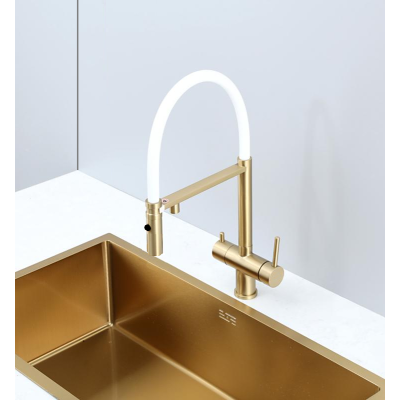 Смеситель кухонный Fabiano FKM 3130 Light Gold
