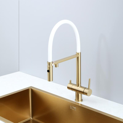 Смеситель кухонный Fabiano FKM 3130 Light Gold