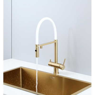 Смеситель кухонный Fabiano FKM 3130 Light Gold