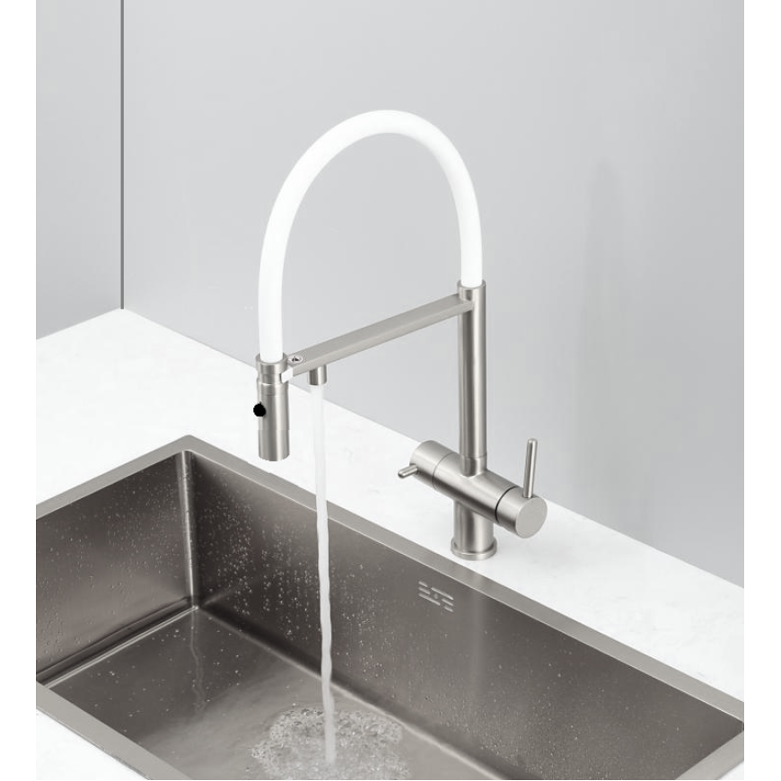 Змішувач кухонний Fabiano FKM 3130 Inox White