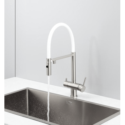 Смеситель кухонный Fabiano FKM 3130 Inox White