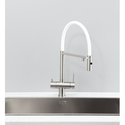 Смеситель кухонный Fabiano FKM 3130 Inox White