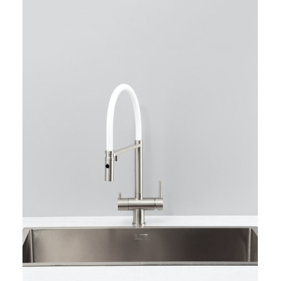 Смеситель кухонный Fabiano FKM 3130 Inox White