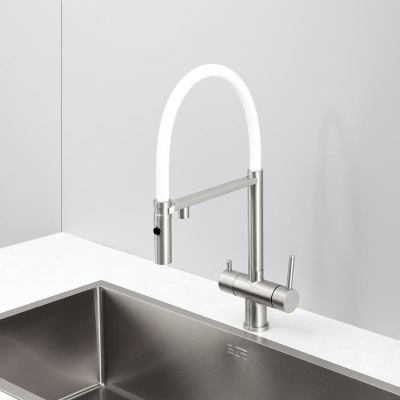 Смеситель кухонный Fabiano FKM 3130 Inox White