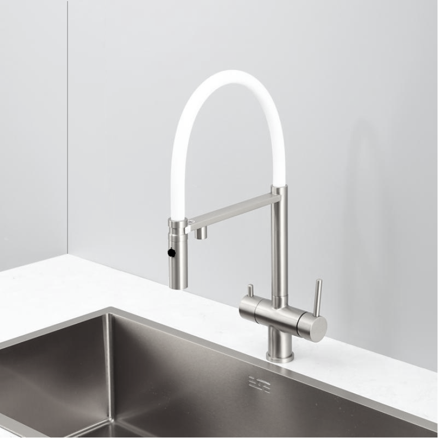 Змішувач кухонний Fabiano FKM 3130 Inox White