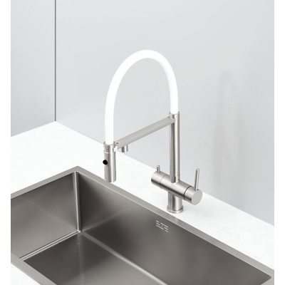 Смеситель кухонный Fabiano FKM 3130 Inox White