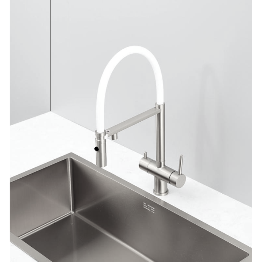 Змішувач кухонний Fabiano FKM 3130 Inox White