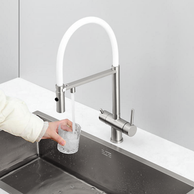 Смеситель кухонный Fabiano FKM 3130 Inox White