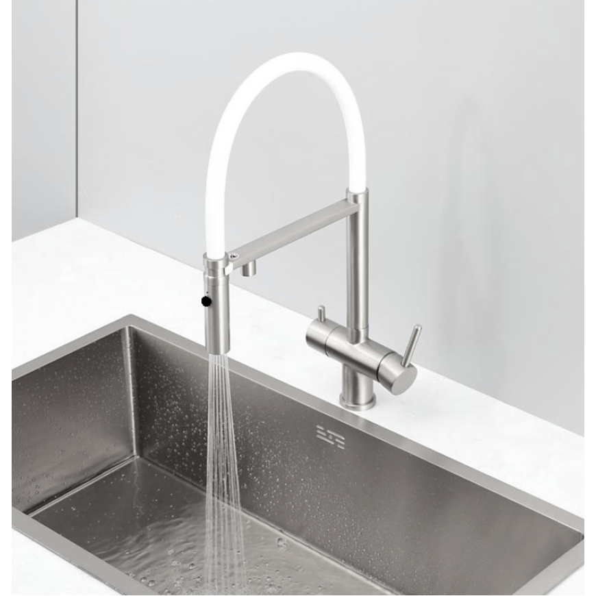 Змішувач кухонний Fabiano FKM 3130 Inox White
