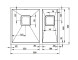 Кухонна мийка Fabiano Quadro 58 R10 (580x440) L 1,20 мм