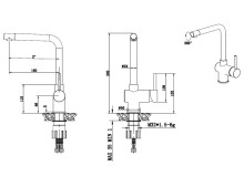 Змішувач кухонний Fabiano FKM-45 S/S Espresso